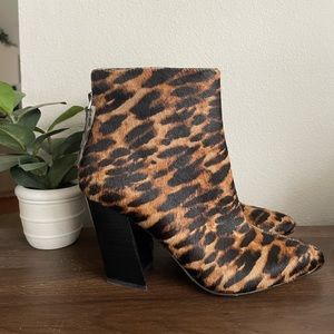 Vince Camuto Booties Cheetah
